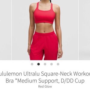 lululemon athletica Red Square-Neck Sports Bra